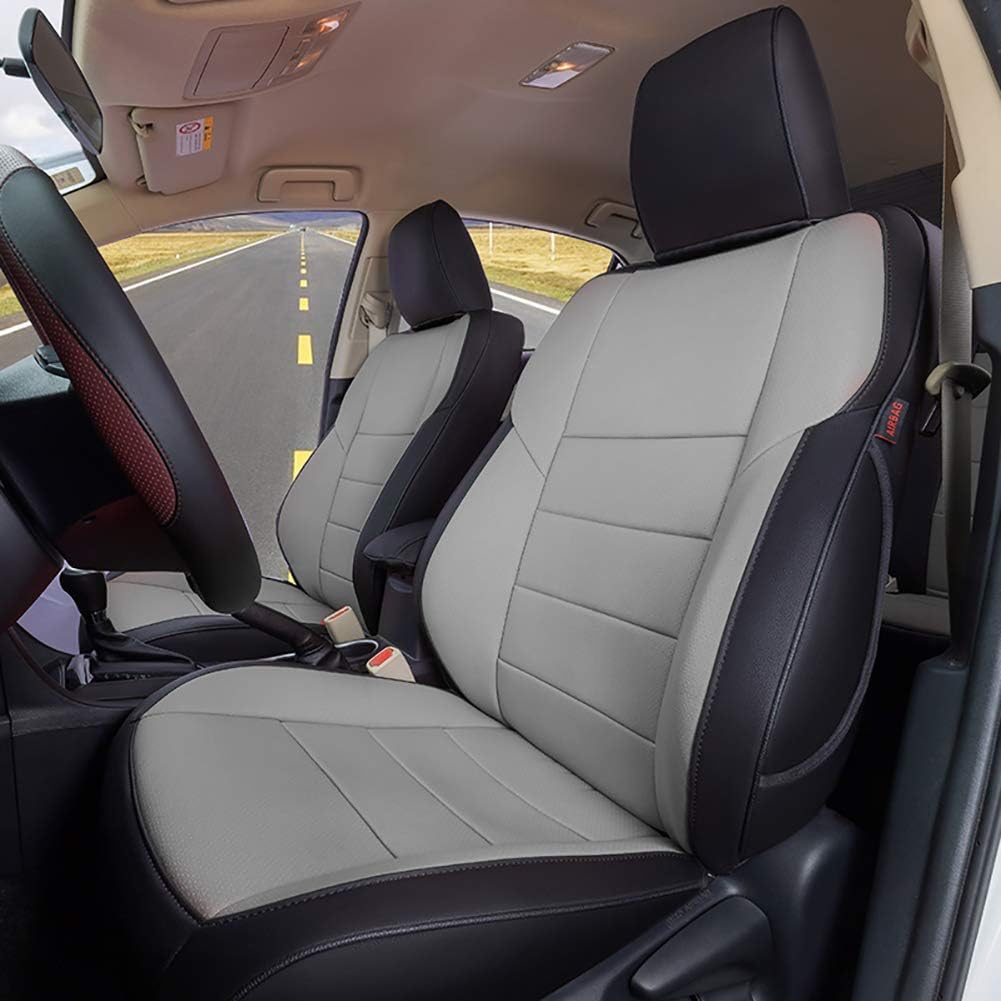 Custom Fit Full Set Car Seat Covers Leatherette Black B3524