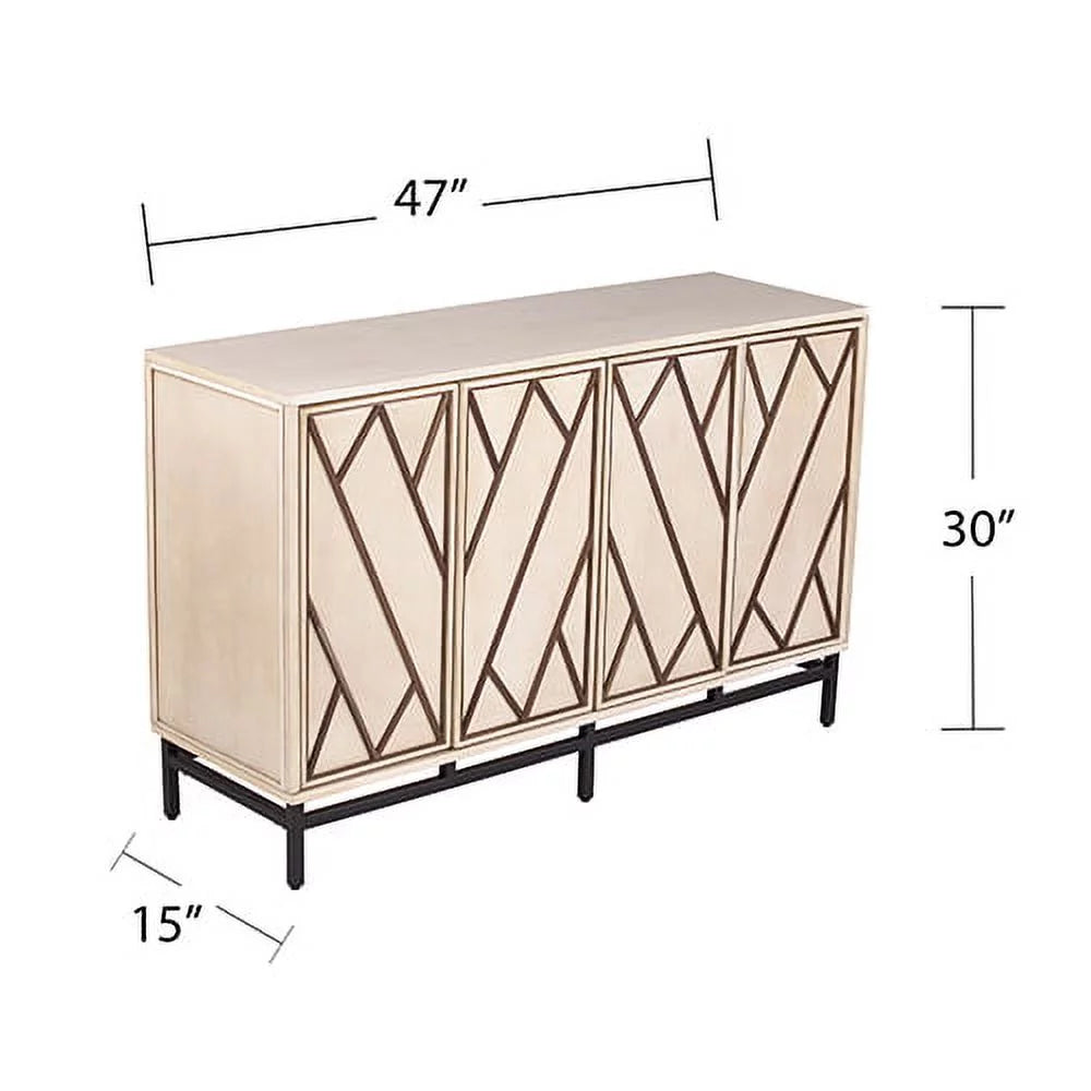 Antique Cream Black Buffet K86145