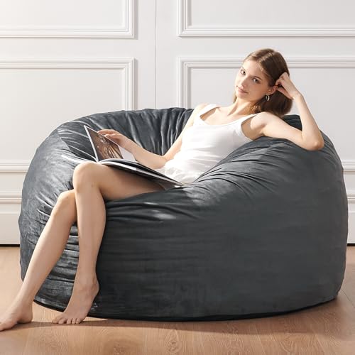 3 Feet Grey Micro Fiber Bean Bag Chair L805