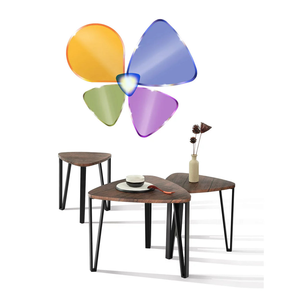 Set of 3 Wood Look Nesting Coffee Table A316