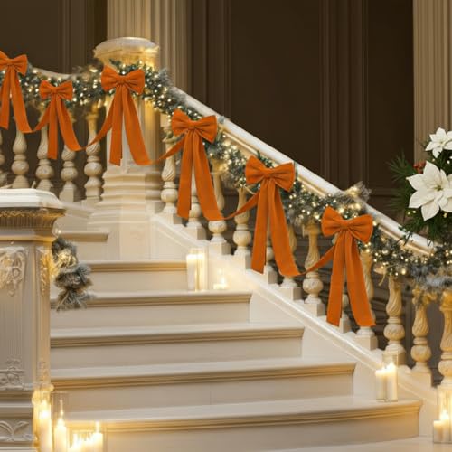 Velvet Bow Garland with 6 Pcs Large Bow F520