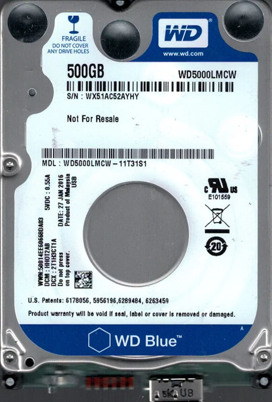 500GB Hard Drive U71527