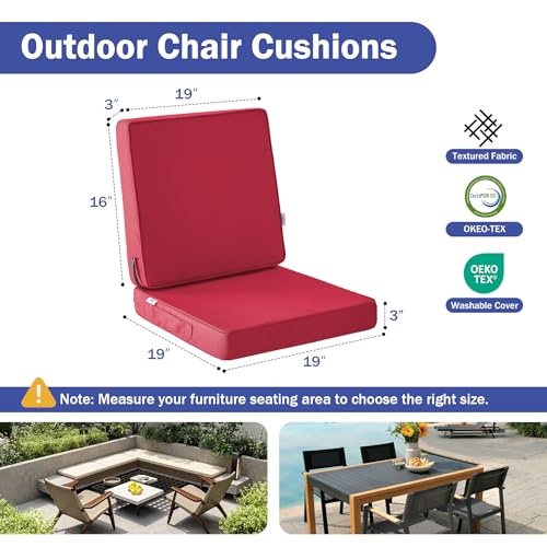 Outdoor Deep Seat Cushion Set 24 x 24 x 4 Inch Navy Blue N96980