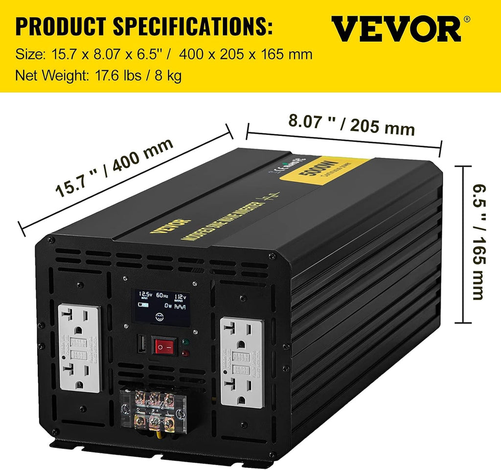 5000W Modified Sine Wave Power Inverter W194