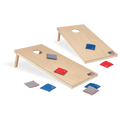 2' x 4' Natural Wood Cornhole Boards Bean Bag Toss Set with 8 Bean Bags V996637