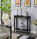 Black Hall Table with Shelf Q25396