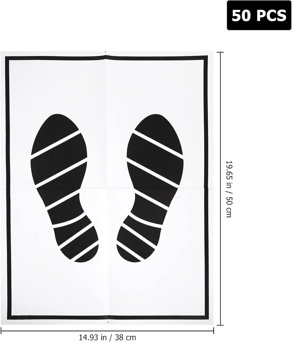 50Pcs Disposable Paper Foot Mats Z7784