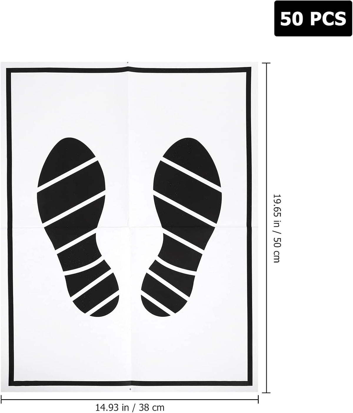 50Pcs Disposable Paper Foot Mats Z7784