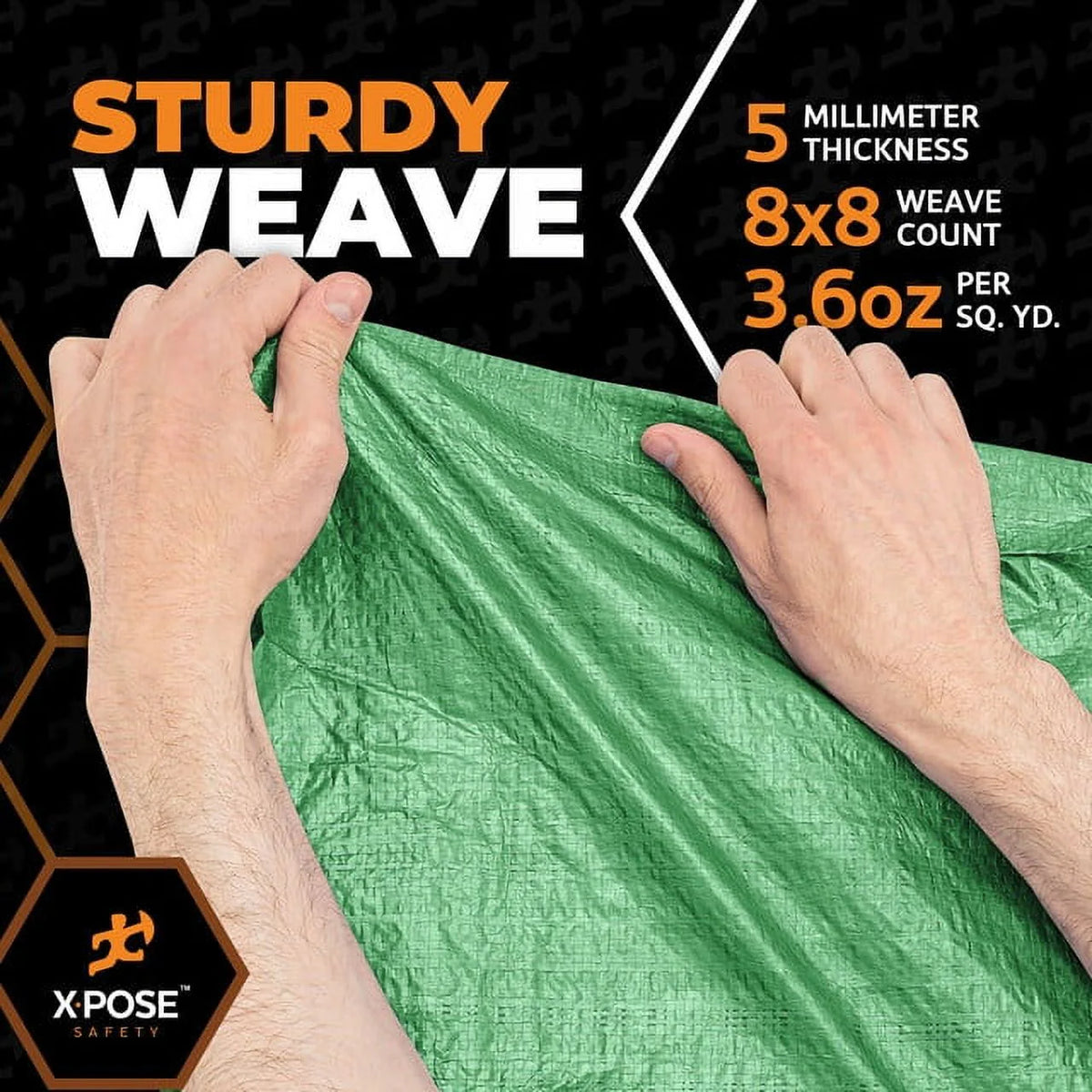 Blue 8' x 10' Waterproof Poly Tarp P95432