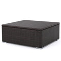 Multibrown Wicker Coffee Table with Storage F97304