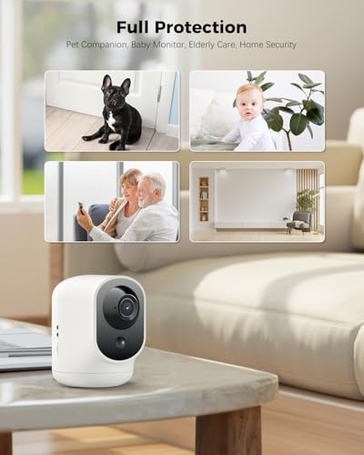 2K Indoor Pan/Tilt Security Camera with 5200mAh Battery B6114