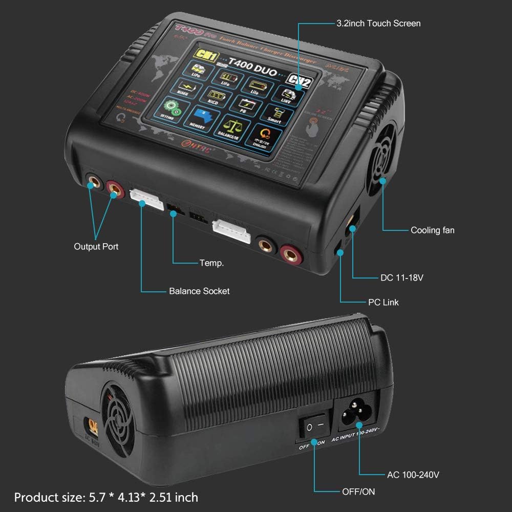 200W Touch Screen Battery Charger Discharger D1711