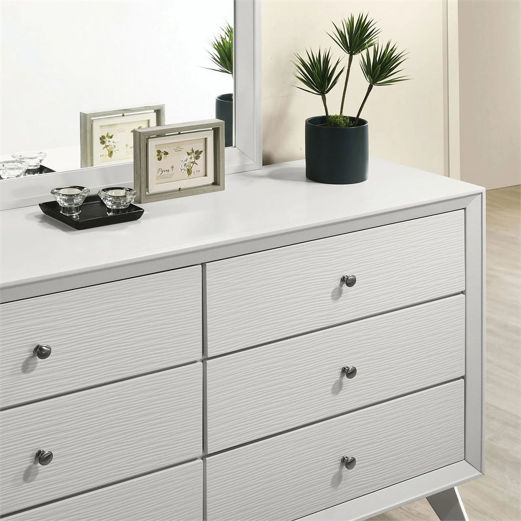 5pc Wood White Bedroom Set King F71170