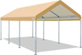 Adjustable 10x20 ft Heavy Duty Carport Canopy, Green D8546