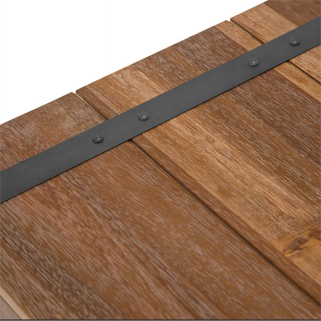 Wood End Table in Burnt Umber Brown N80598