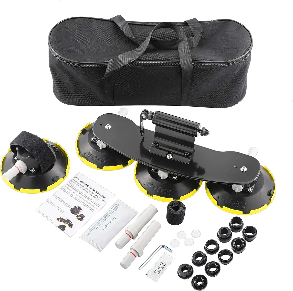Vacuum Suction Cup Aluminium Alloy Bike Rack H4496