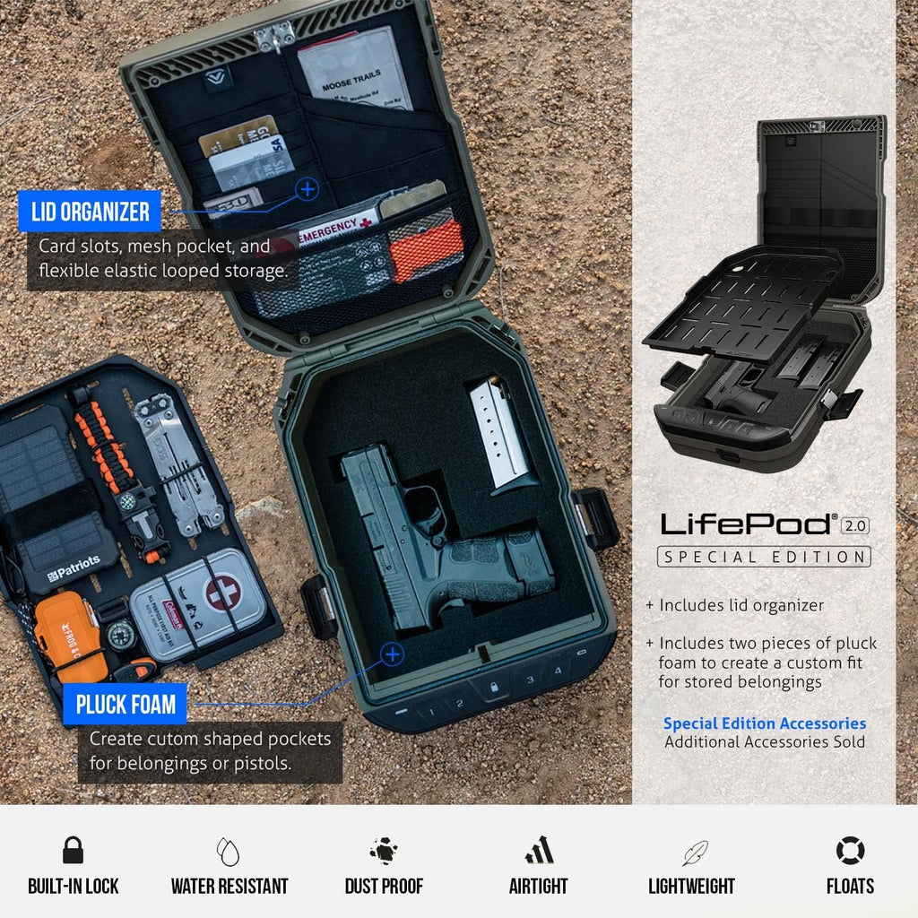Waterproof Electronic Lock Handgun Case with Backlit Keypad R534636