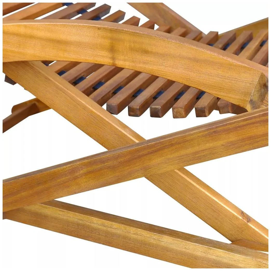 Acacia Wood Deck Chair with Footrest D10667