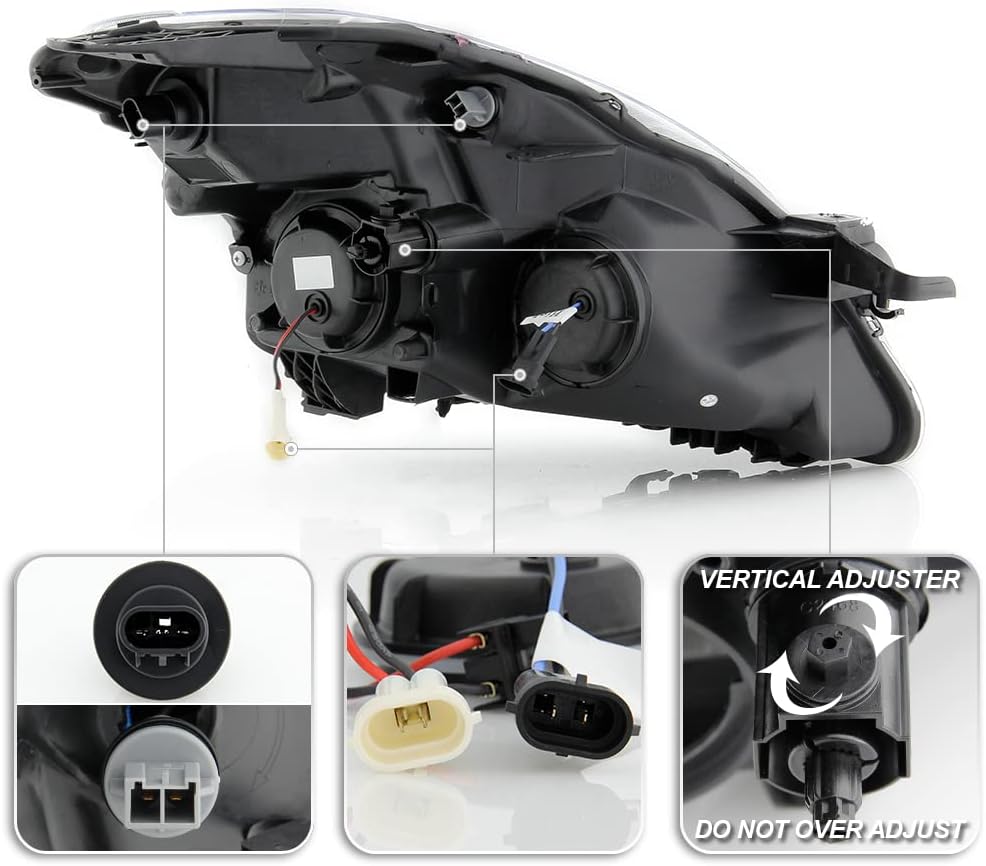 Black LED Projector Headlights Assembly B89286