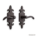 Solid Bronze Left Handed Passage Door Lever Set W111