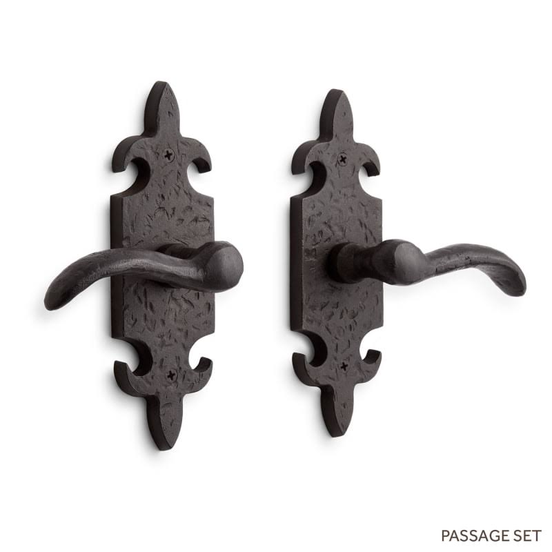 Solid Bronze Left Handed Passage Door Lever Set W111
