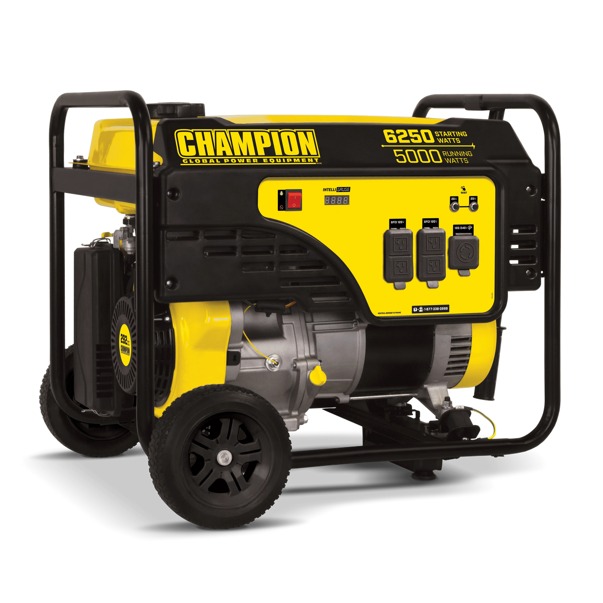 6250/5000 Watts Portable Generator with Wheel Kit Q20425