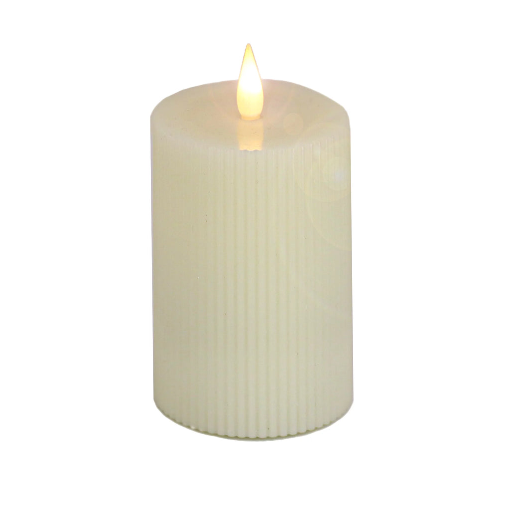 Ivory Warm White LED Flameless Candle with Remote D92537
