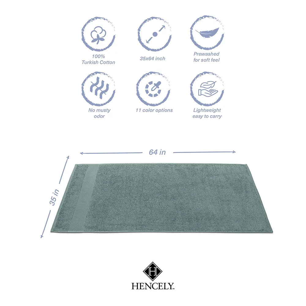 Bath Sheets Set of 2 Cotton Dark Green R1694