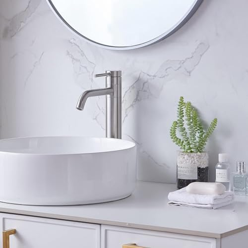 Brushed Nickel Single Hole Vessel Sink Faucet X800948