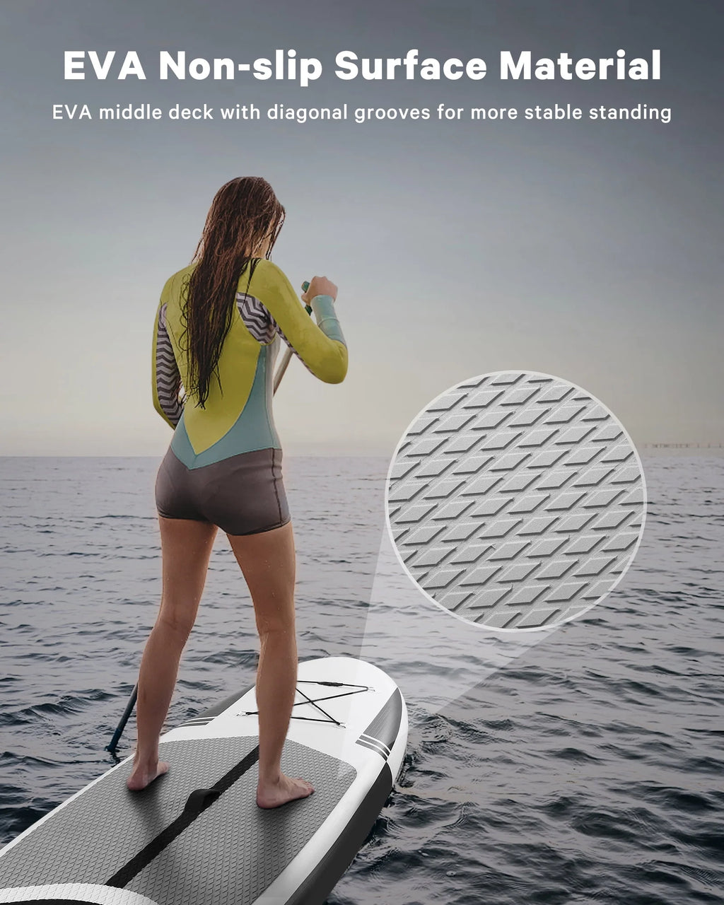 10 Ft. Inflatable Stand up Paddle Board with Backpack E754