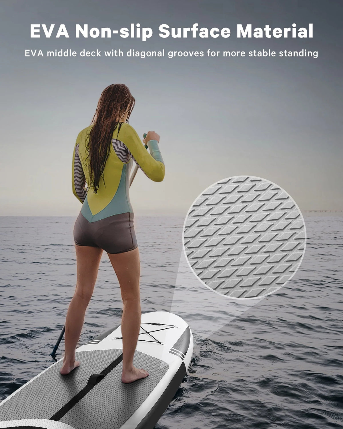 10 Ft. Inflatable Stand up Paddle Board with Backpack E754