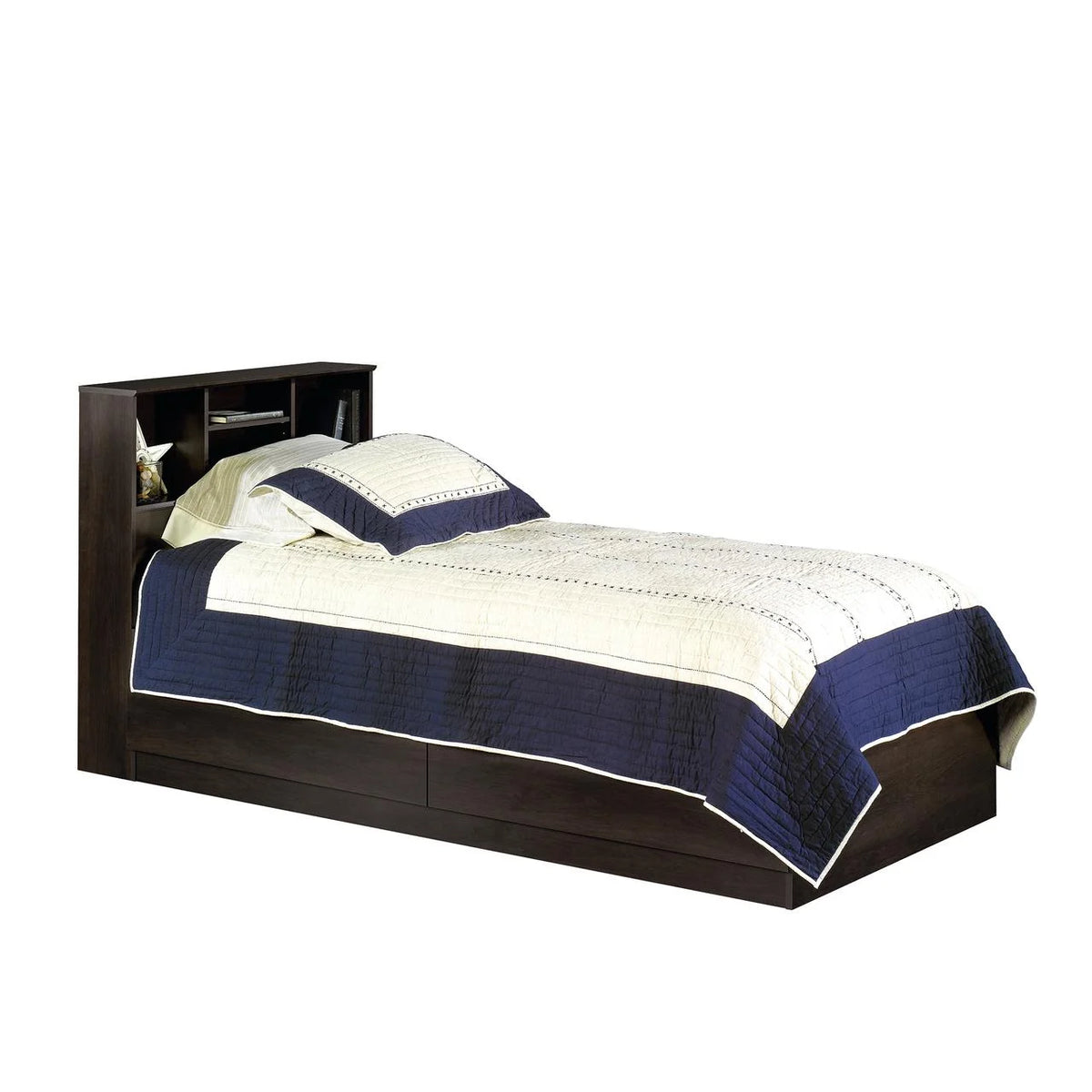 Twin Storage Bed with Bookcase Headboard Y65420