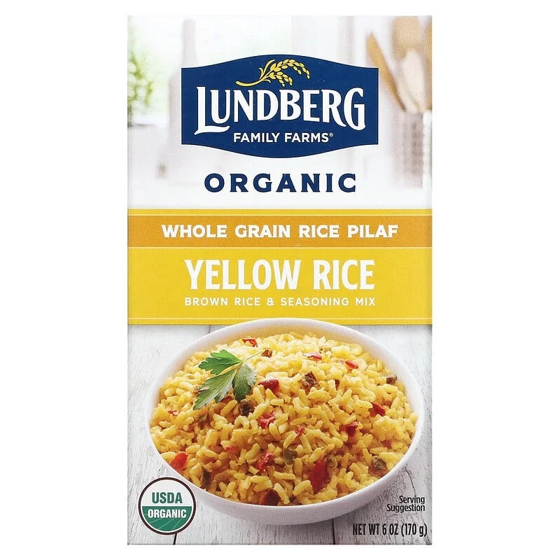 Organic Whole Grain Yellow Rice 6 oz Pack of 4 X61328