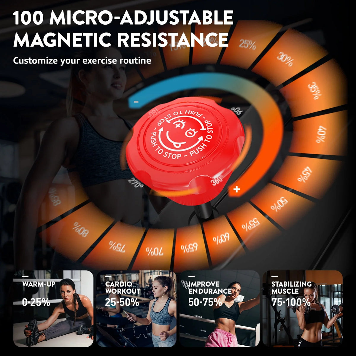 Indoor Cycling Bike Stationary Magnetic Resistance 35lbs Flywheel M971