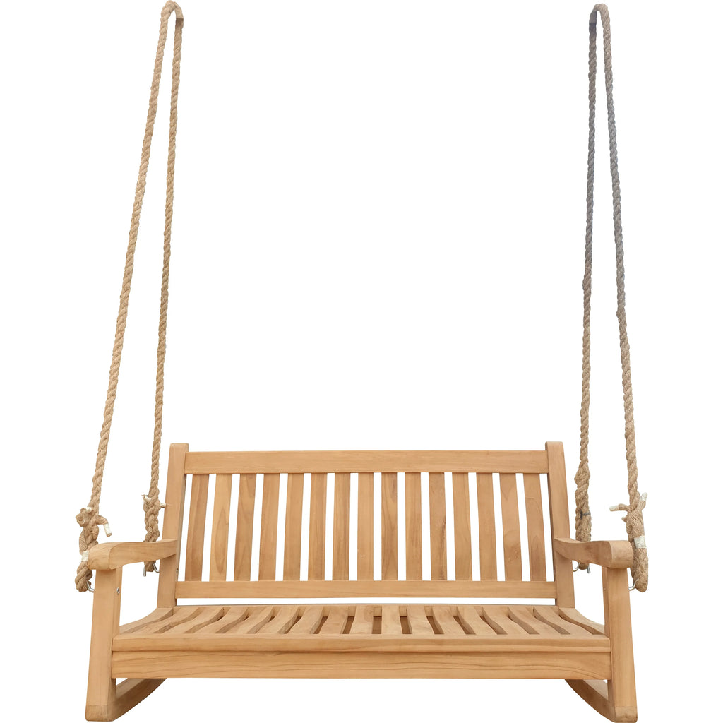 Teak Wood Double Outdoor Patio Swing F429909