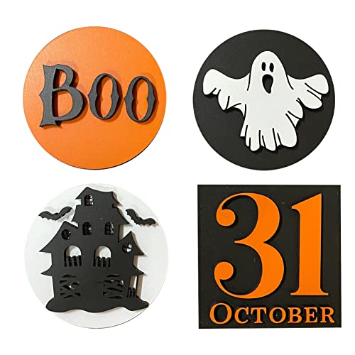4 Pieces Halloween Tiered Tray Decor Set U43050
