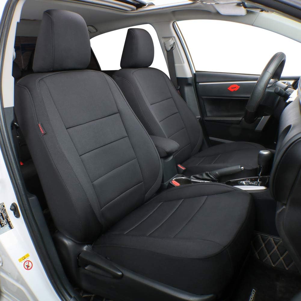 Custom Fit Full Set Car Seat Covers Leatherette Black B3524