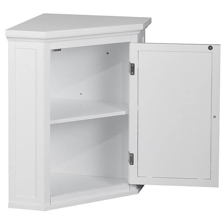 White 1-Door Corner Wall Cabinet T944516
