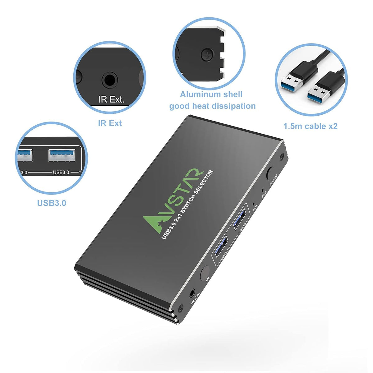 USB 3.1 3.0 4 Port KVM Switch Selector K931795