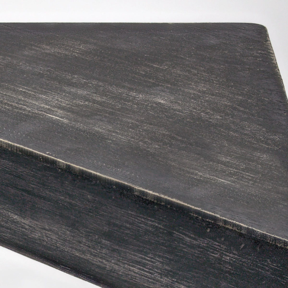 Black Set of 3 Wood Floating Corner Shelves J196589
