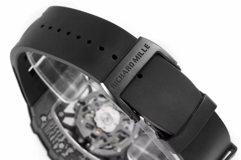 Black Bezel Red Markers Black Rubber Strap S618454