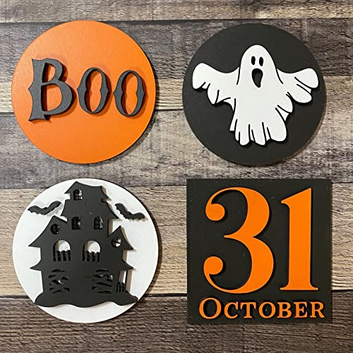 4 Pieces Halloween Tiered Tray Decor Set U43050