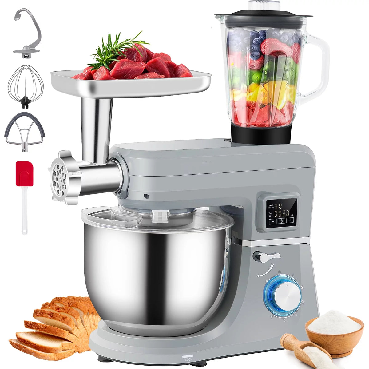 660W 7.4Qt 6-Speed Tilt-Head Stand Mixer A8199