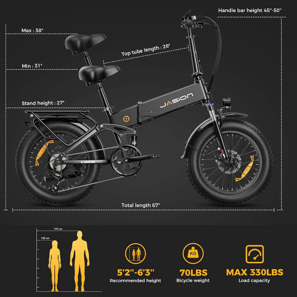 750W 20 x4.0 Fat Tire Foldable Electric Bike L763