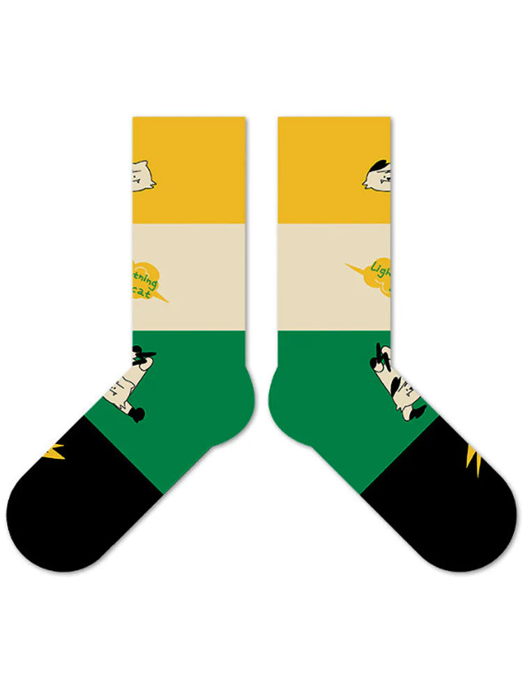 Cute Cartoon Kitty Mid-Calf Socks H992