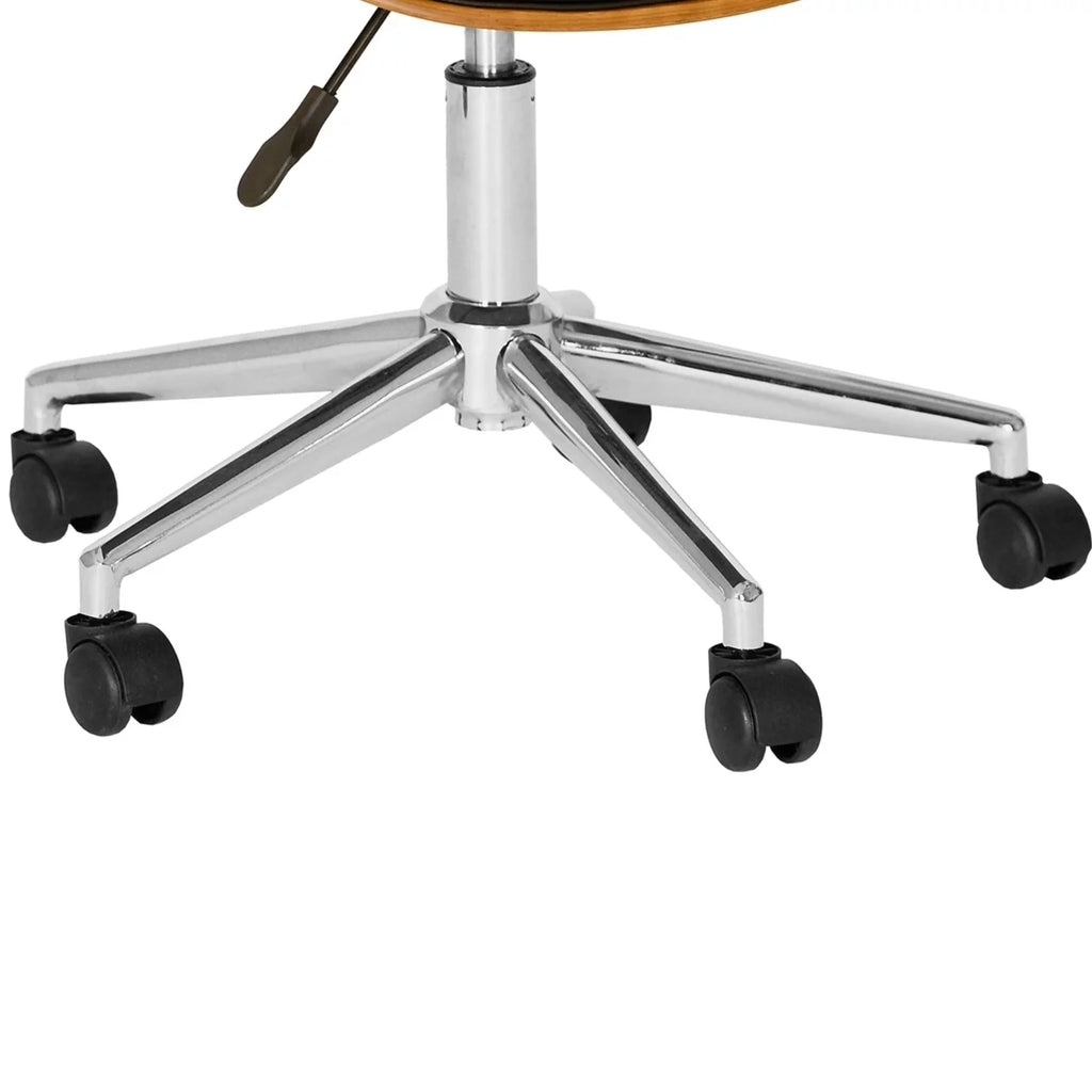 Brown and Black Swivel Office Chair D668