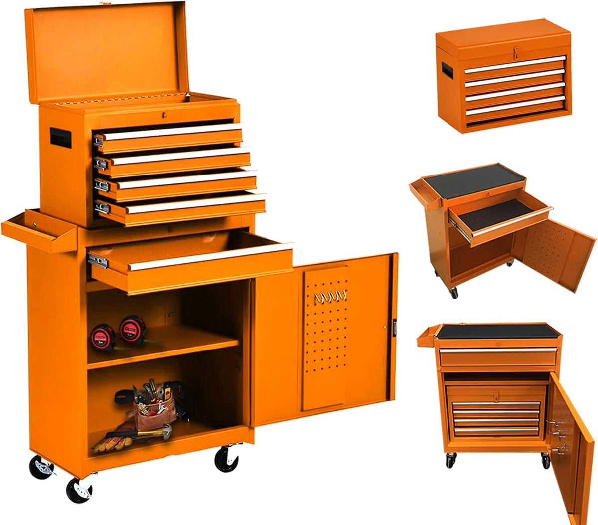 Black 5 Drawer Rolling Tool Chest with Locking System and Wheels X92575