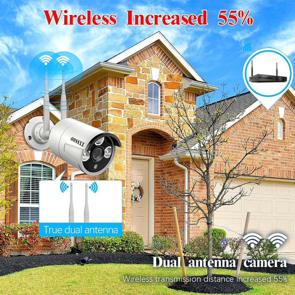 3K 5.0MP Wireless Security Camera System with 2TB Hard Drive H693022