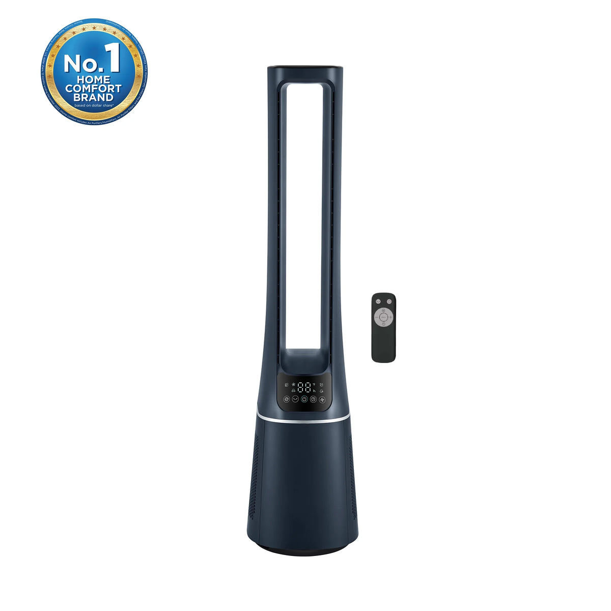 Tall 10-Speed Bladeless Tower Fan & HEPA Air Purifier with Remote Control X734