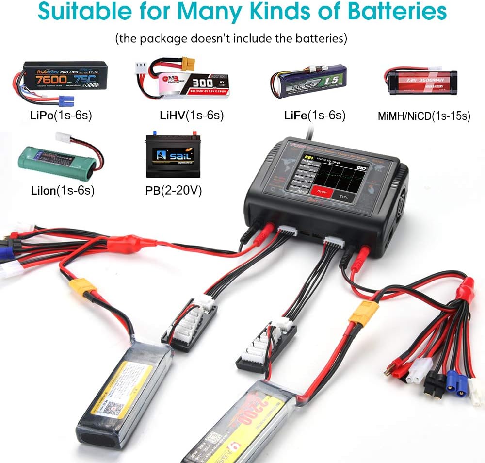200W Touch Screen Battery Charger Discharger D1711